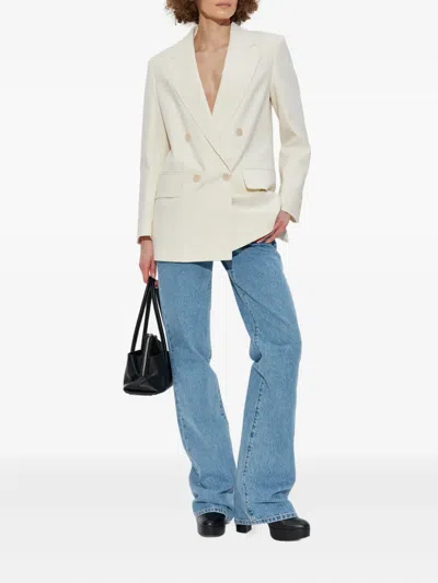 Max Mara Suez Double-breasted Blazer In White