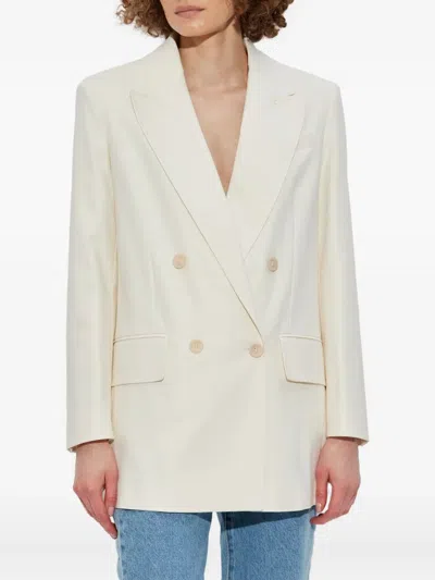 Max Mara Suez Double-breasted Blazer In White