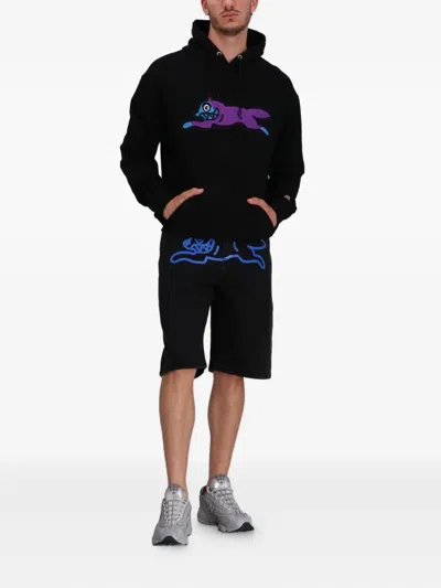 Icecream Black Running Dog Popover Hoodie In Black