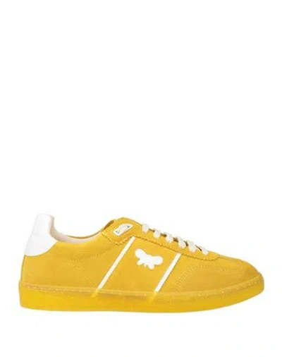 Weekend Max Mara Woman Sneakers Mustard Size 7 Leather