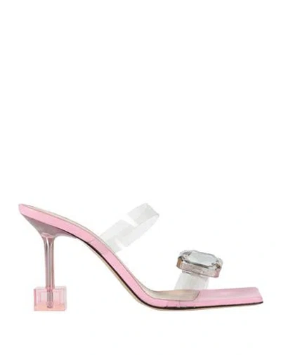 Mach&mach Pink Crystal Square 95 Heeled Sandals In Pink