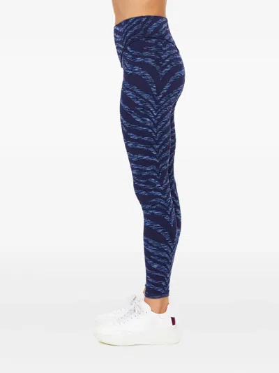 The Upside Mystere Zebra-print Leggings In Blue