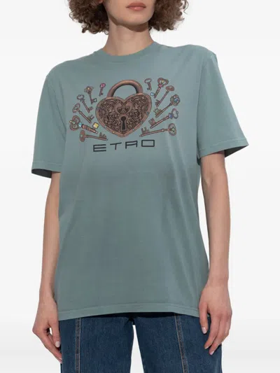 Etro Short Sleeve T-shirt In Multi