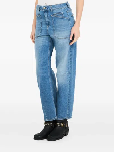 Liu •jo High-rise Five-pocket Design Jeans In Blue