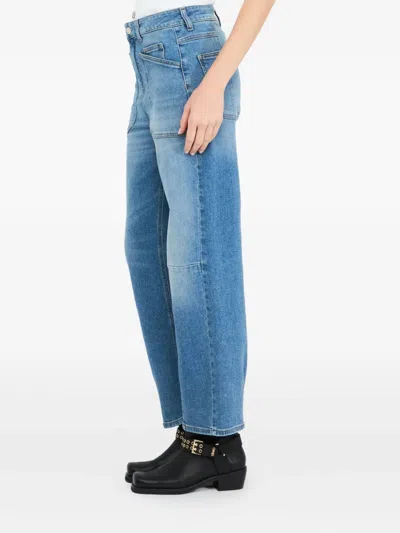 Liu •jo High-rise Five-pocket Design Jeans In Blue