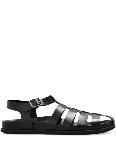 Apc Fisherman H Leather Sandals In Black