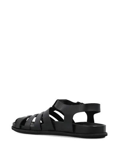 Apc Fisherman H Leather Sandals In Black