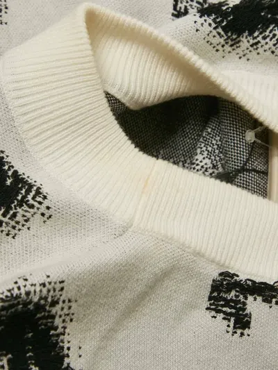 Pre-owned Stella Mccartney Horse-jacquard Jumper In White