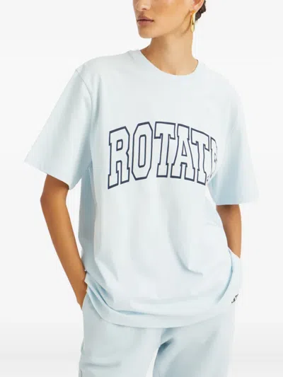Rotate Birger Christensen Logo-print T-shirt In Blue