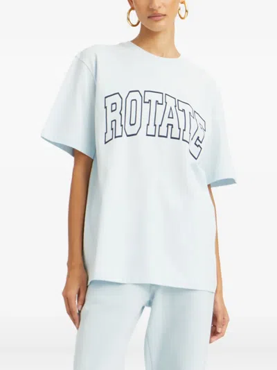 Rotate Birger Christensen Logo-print T-shirt In Blue