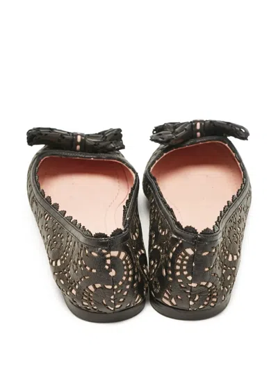 Pre-owned Dior Caprice Ballet Flats In Black
