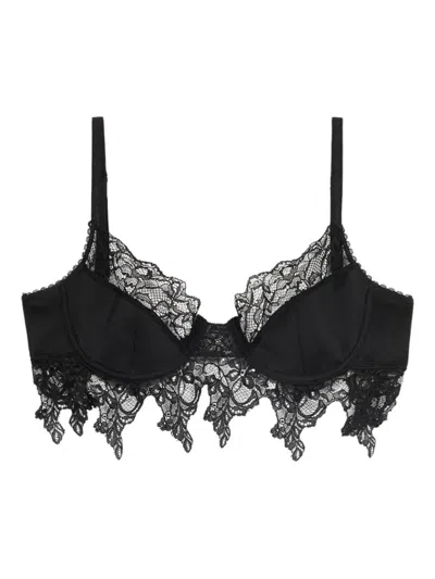 Blumarine Lace-trimmed Bra Top In Black