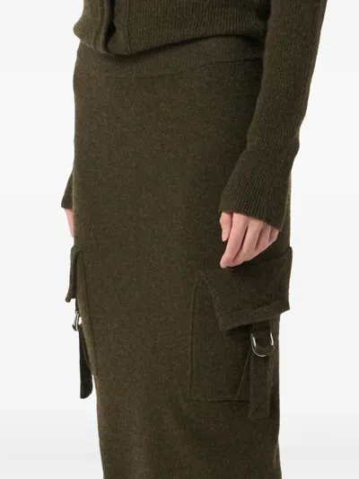 Blumarine Cargo-pockets Knitted Midi Skirt