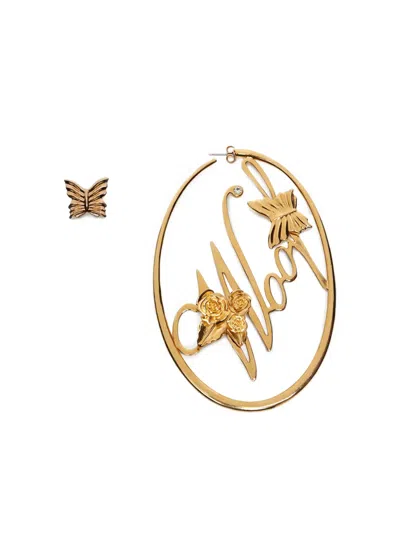 Blumarine Butterfly-detailed Earrings In Gold