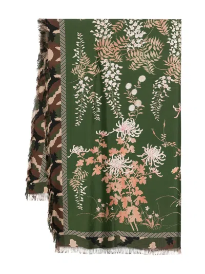Pierre-louis Mascia Floral-print Scarf In Green