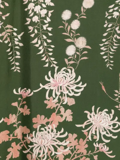 Pierre-louis Mascia Floral-print Scarf In Green