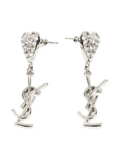 Pre-owned Saint Laurent 2000s Cassandre-pendant Earrings
