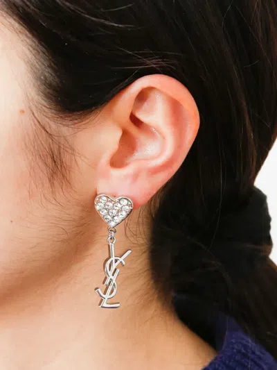 Pre-owned Saint Laurent 2000s Cassandre-pendant Earrings