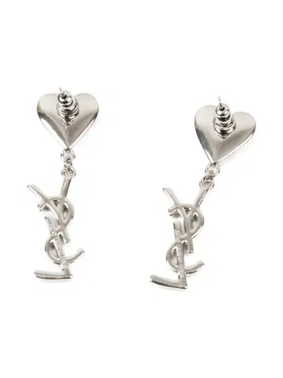 Pre-owned Saint Laurent 2000s Cassandre-pendant Earrings