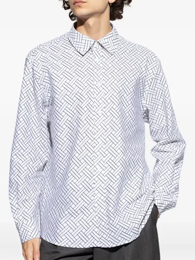 Kenzo Geometric-pattern Shirt In White