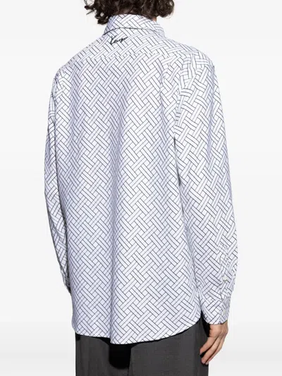 Kenzo Geometric-pattern Shirt In White