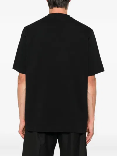 Rhun Logo-embroidered Cotton T-shirt In Black