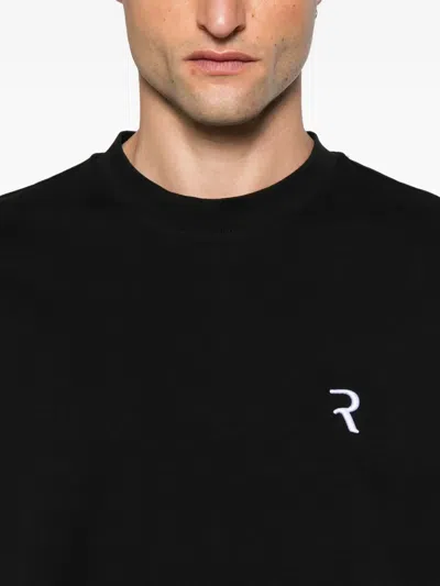 Rhun Logo-embroidered Cotton T-shirt In Black