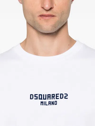 Dsquared2 White Cotton T-shirt With Logo In White