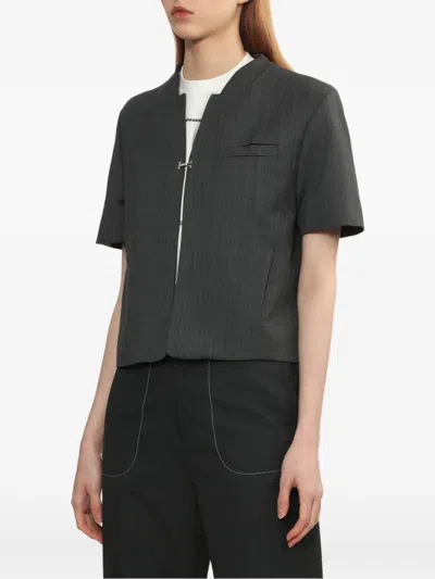Ader Error Short-sleeve Cropped Jacket