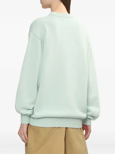 Joshua Sanders Smiley-face Cotton Jumper In Green