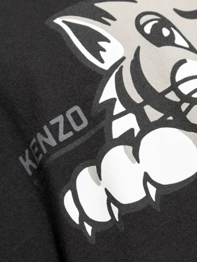 Kenzo Gots Happy Tiger T-shirt In Black
