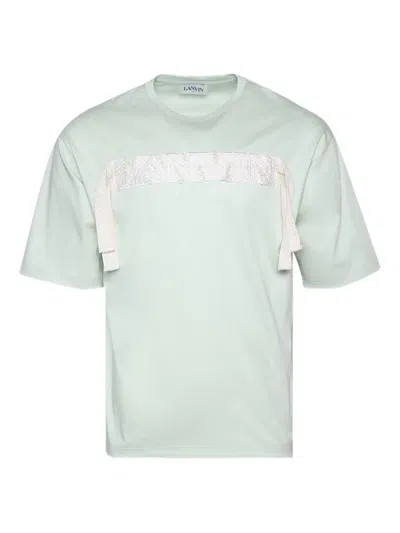 Lanvin Curb-embroidered T-shirt In Green