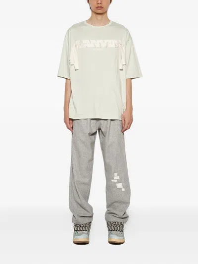 Lanvin Curb-embroidered T-shirt In Green