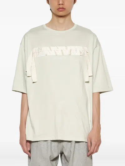 Lanvin Curb-embroidered T-shirt In Green