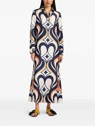 La Doublej Geometric-print Dress In Multi