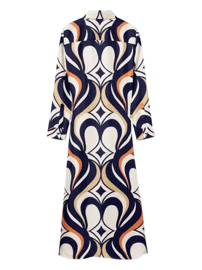 La Doublej Geometric-print Dress In Multi