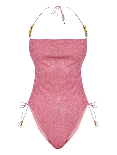 Oseree Halter-neck Swimsuit In Pink