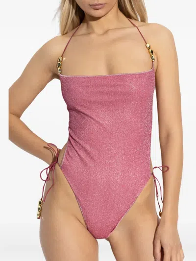 Oseree Halter-neck Swimsuit In Pink