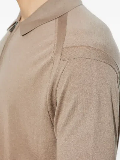 Emporio Armani Half-zip Polo Shirt In Neutral