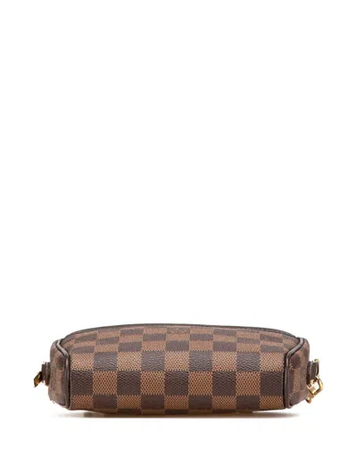 Pre-owned Louis Vuitton 2000-2025 Damier Ebene Ipanema Pochette Crossbody Bag In Brown