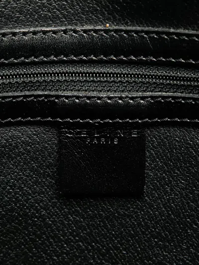 Pre-owned Celine 1999 Macadam Coated Canvas Tote Bag In Black