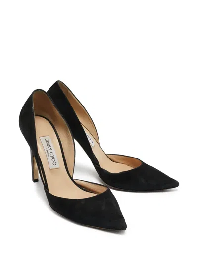Pre-owned Jimmy Choo 105mm Leather Heeled Pumps In Black