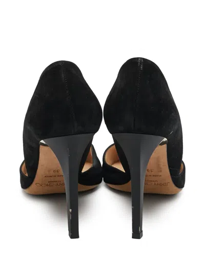 Pre-owned Jimmy Choo 105mm Leather Heeled Pumps In Black