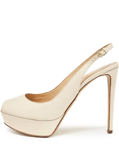 Pre-owned Sergio Rossi  120mm Peep-toe Platform Pumps