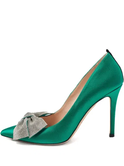 Pre-owned Sjp By Sarah Jessica Parker  100mm Satin Pumps