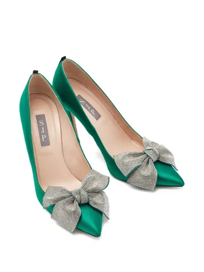 Pre-owned Sjp By Sarah Jessica Parker  100mm Satin Pumps