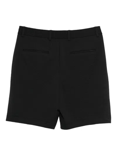 Hugo Boss Textured Drawstring Shorts In Black