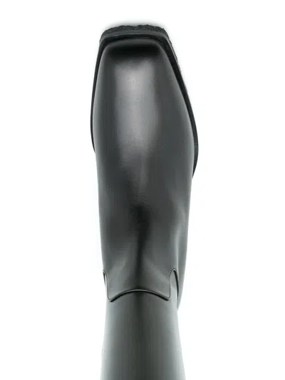 Ferragamo Woman Boot Black Size 7.5 Calfskin In Multi
