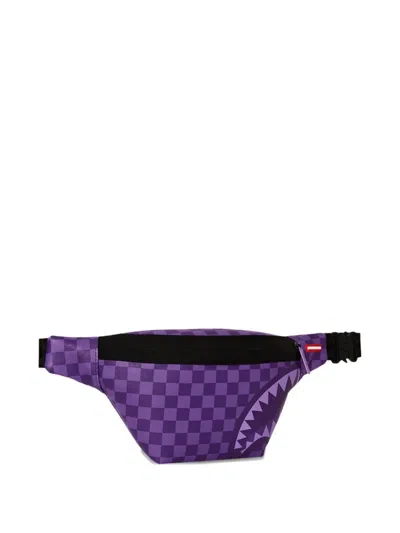 Sprayground Kid Checked Shark-print Belt Bag