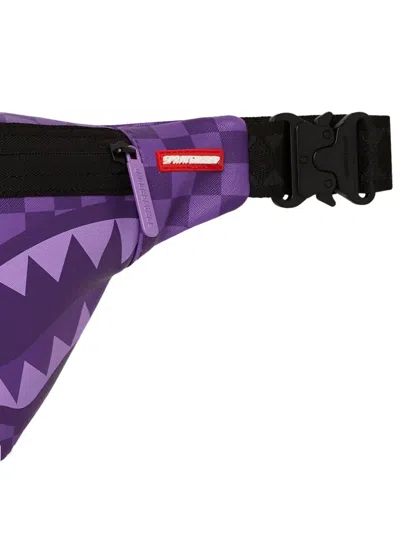 Sprayground Kid Checked Shark-print Belt Bag